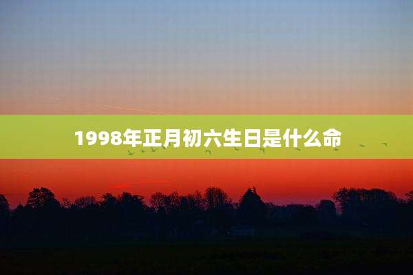1998年正月初六生日是什么命