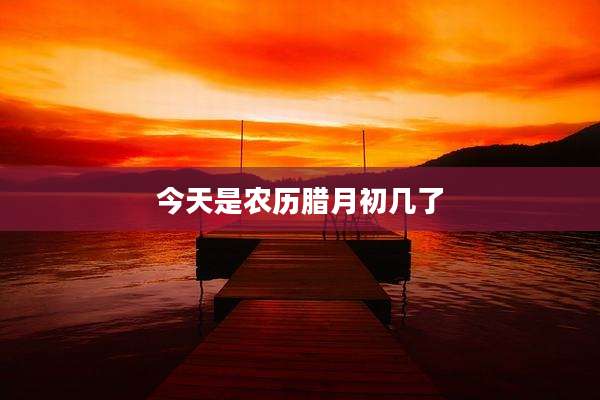 今天是农历腊月初几了