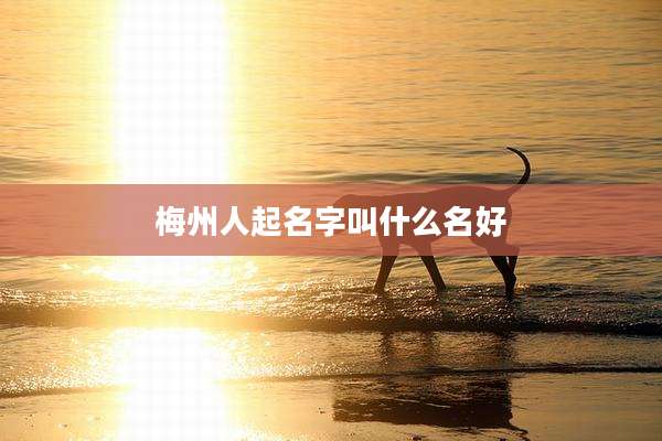 梅州人起名字叫什么名好