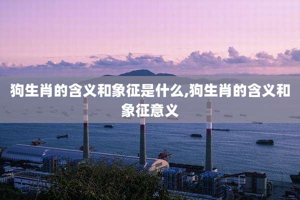 狗生肖的含义和象征是什么,狗生肖的含义和象征意义