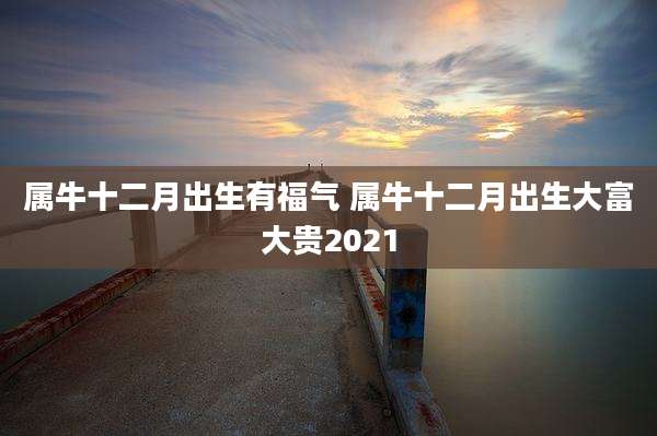 属牛十二月出生有福气 属牛十二月出生大富大贵2021