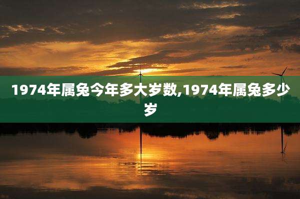 1974年属兔今年多大岁数,1974年属兔多少岁