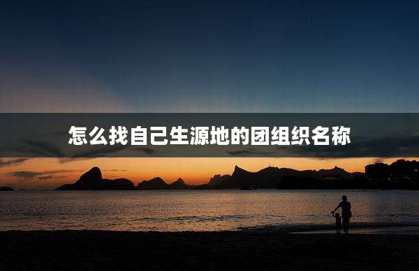 怎么找自己生源地的团组织名称