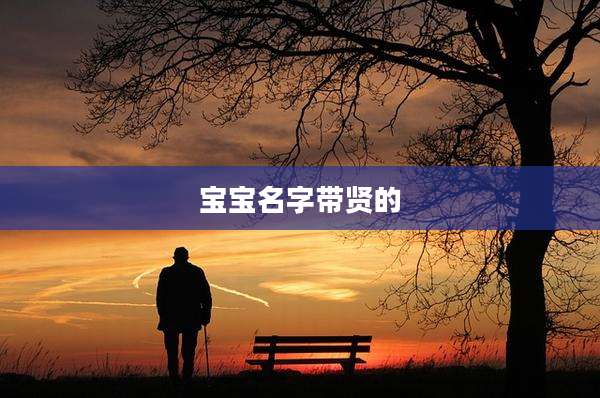 宝宝名字带贤的