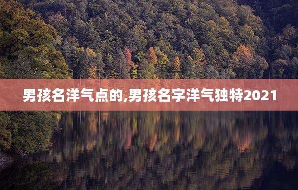 男孩名洋气点的,男孩名字洋气独特2021