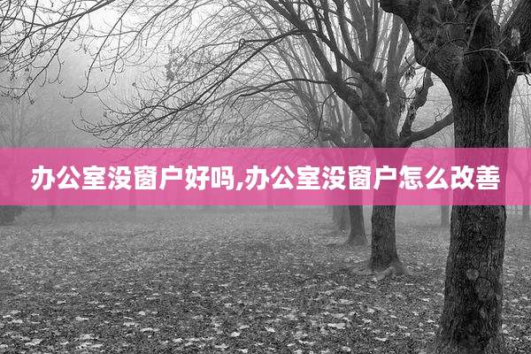 办公室没窗户好吗,办公室没窗户怎么改善