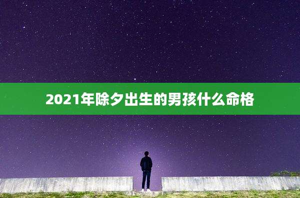 2021年除夕出生的男孩什么命格