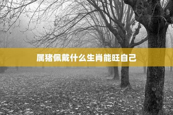 属猪佩戴什么生肖能旺自己