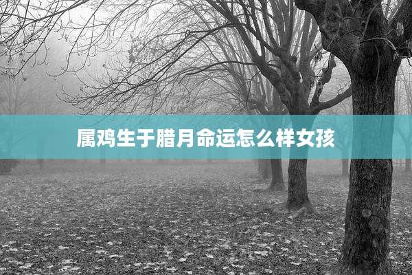 属鸡生于腊月命运怎么样女孩
