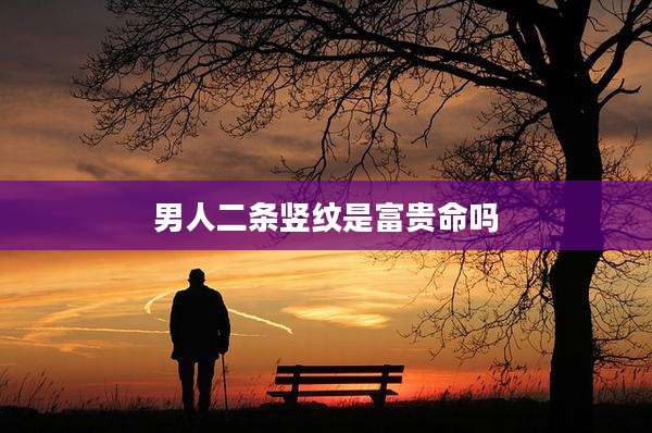 男人二条竖纹是富贵命吗