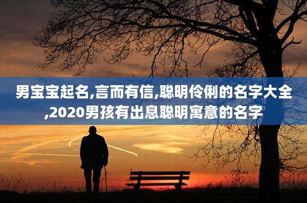 男宝宝起名,言而有信,聪明伶俐的名字大全,2020男孩有出息聪明寓意的名字