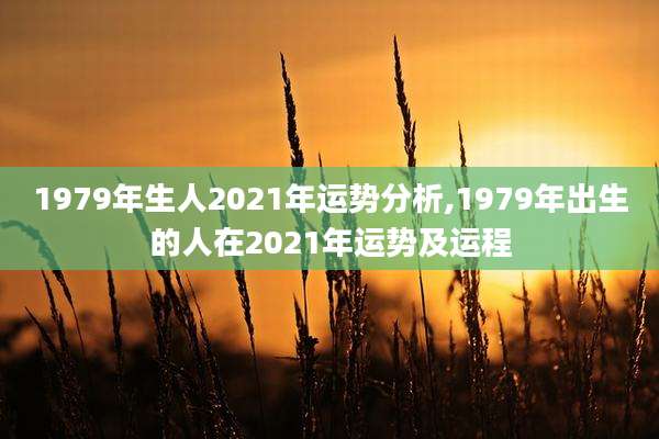 1979年生人2021年运势分析,1979年出生的人在2021年运势及运程