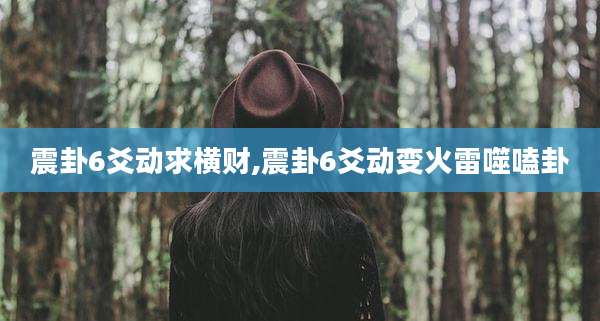 震卦6爻动求横财,震卦6爻动变火雷噬嗑卦
