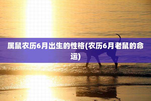 属鼠农历6月出生的性格(农历6月老鼠的命运)