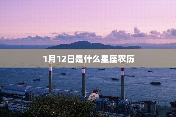 1月12日是什么星座农历
