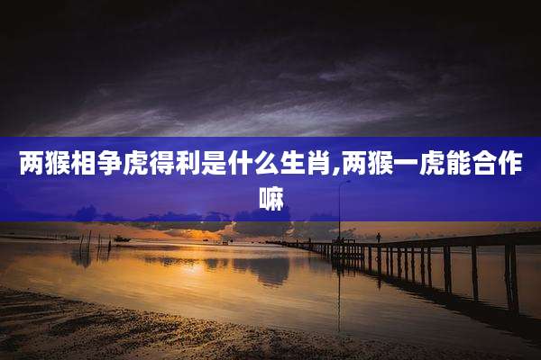 两猴相争虎得利是什么生肖,两猴一虎能合作嘛