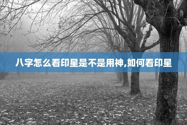 八字怎么看印星是不是用神,如何看印星