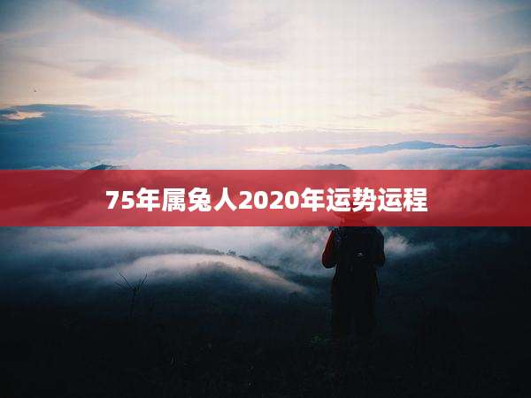75年属兔人2020年运势运程