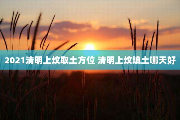 2021清明上坟取土方位 清明上坟填土哪天好