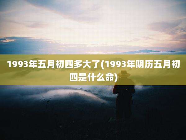 1993年五月初四多大了(1993年阴历五月初四是什么命)
