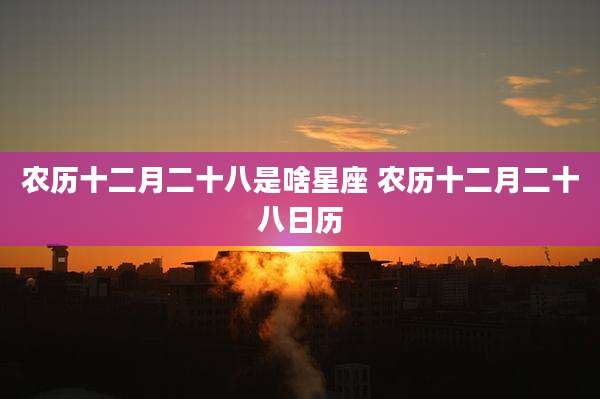 农历十二月二十八是啥星座 农历十二月二十八日历