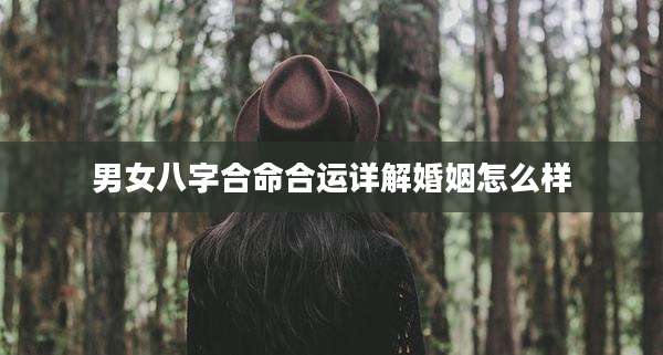 男女八字合命合运详解婚姻怎么样