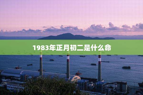 1983年正月初二是什么命