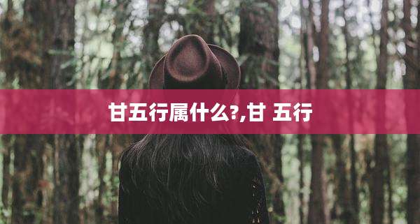 甘五行属什么?,甘 五行