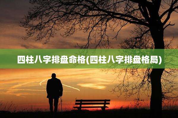 四柱八字排盘命格(四柱八字排盘格局)