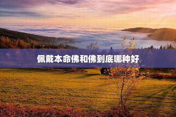 佩戴本命佛和佛到底哪种好