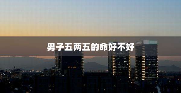 男子五两五的命好不好