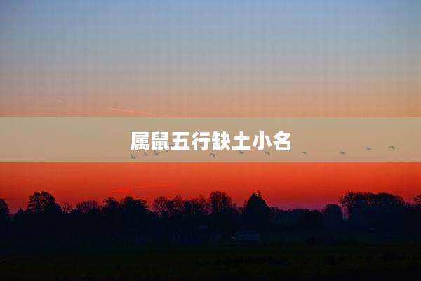 属鼠五行缺土小名