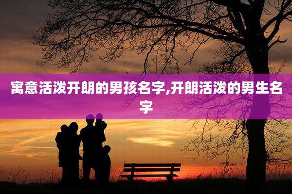寓意活泼开朗的男孩名字,开朗活泼的男生名字