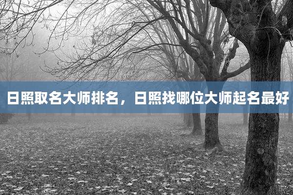 日照取名大师排名，日照找哪位大师起名最好