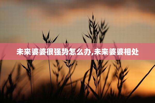 未来婆婆很强势怎么办,未来婆婆相处