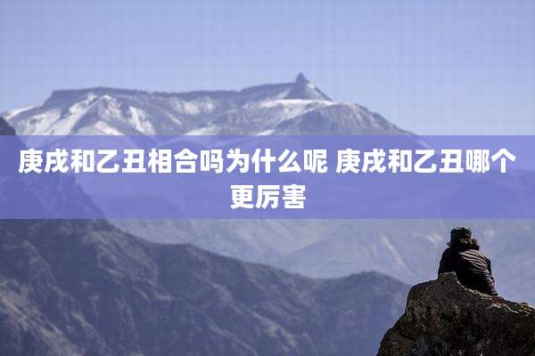 庚戌和乙丑相合吗为什么呢 庚戌和乙丑哪个更厉害