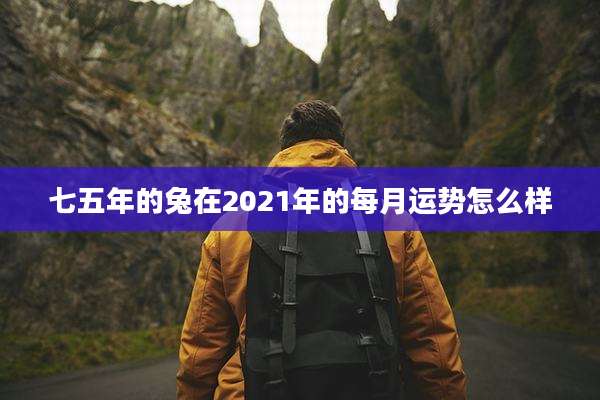 七五年的兔在2021年的每月运势怎么样