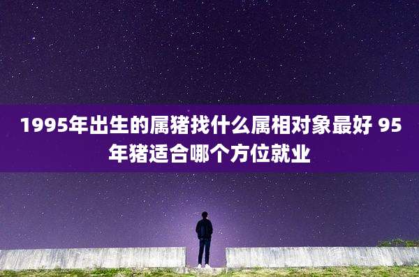 1995年出生的属猪找什么属相对象最好 95年猪适合哪个方位就业