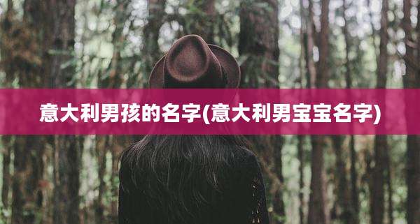 意大利男孩的名字(意大利男宝宝名字)