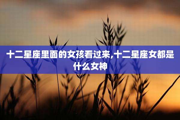 十二星座里面的女孩看过来,十二星座女都是什么女神