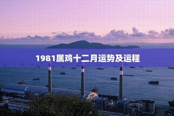 1981属鸡十二月运势及运程