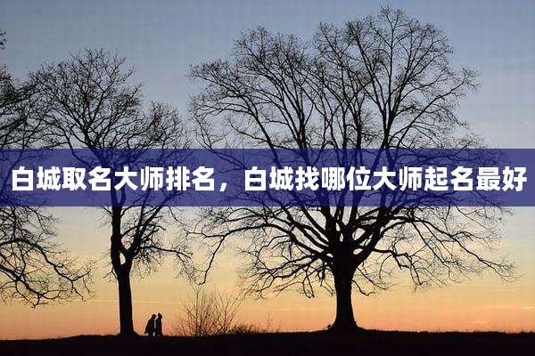 白城取名大师排名,白城找哪位大师起名最好