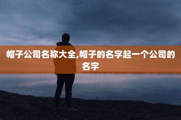 帽子公司名称大全,帽子的名字起一个公司的名字