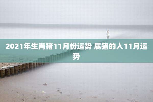 2021年生肖猪11月份运势 属猪的人11月运势