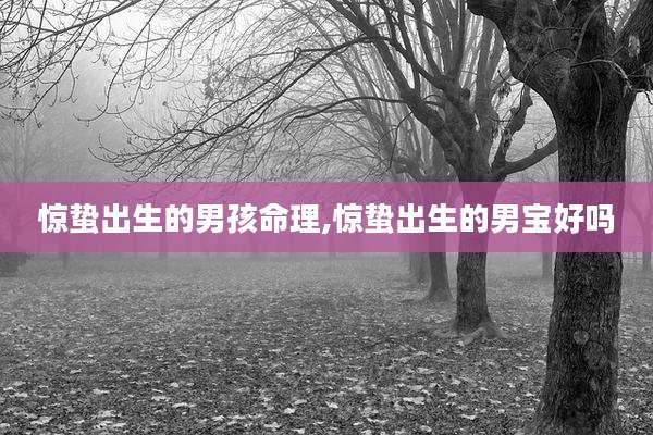 惊蛰出生的男孩命理,惊蛰出生的男宝好吗