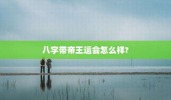 八字带帝王运会怎么样?