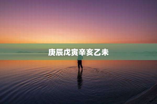 庚辰戊寅辛亥乙未