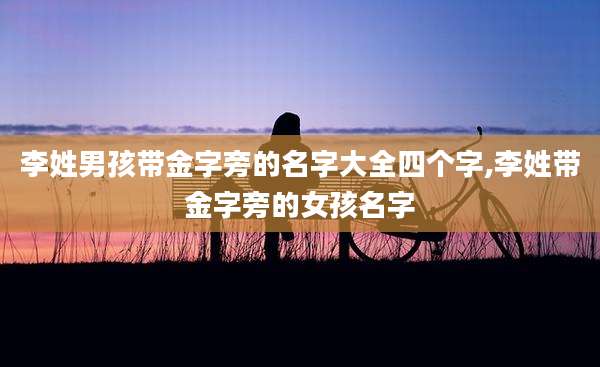 李姓男孩带金字旁的名字大全四个字,李姓带金字旁的女孩名字
