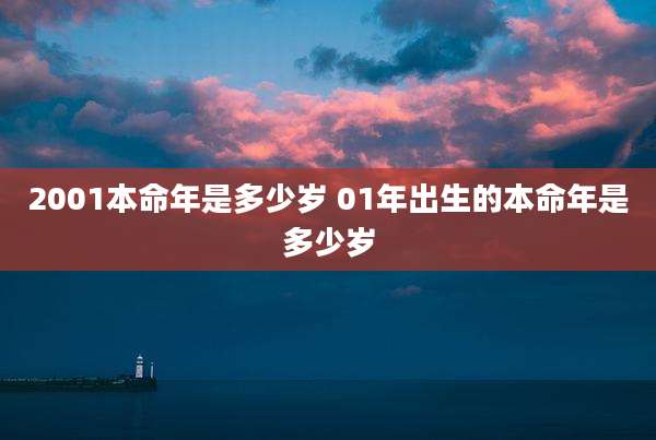 2001本命年是多少岁 01年出生的本命年是多少岁