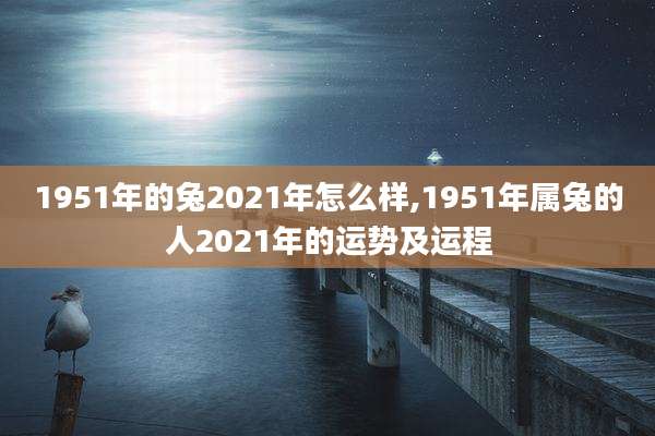 1951年的兔2021年怎么样,1951年属兔的人2021年的运势及运程